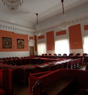 Visite de la salle des délibérations