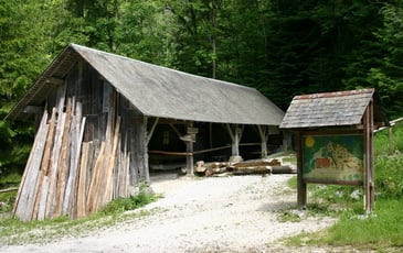 Demonstration scierie hydraulique XIXème s.