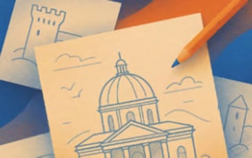 Visite guidée et initiation au dessin, Croquis d'architecture