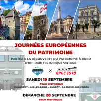 Train historique vintage Chambéry - Aix-les-Bains - La Roche-sur-Foron