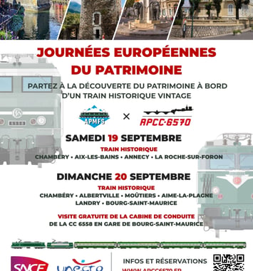 Train historique vintage Chambéry - Aix-les-Bains - La Roche-sur-Foron