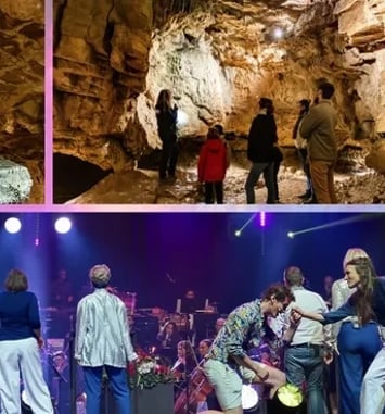 Visite de la grotte supérieure et concert