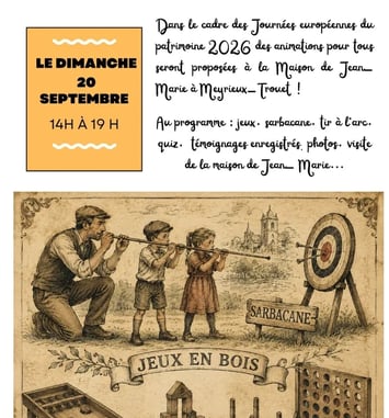 Animations pour tous à la Maison de Jean-Marie à Meyrieux-Trouet